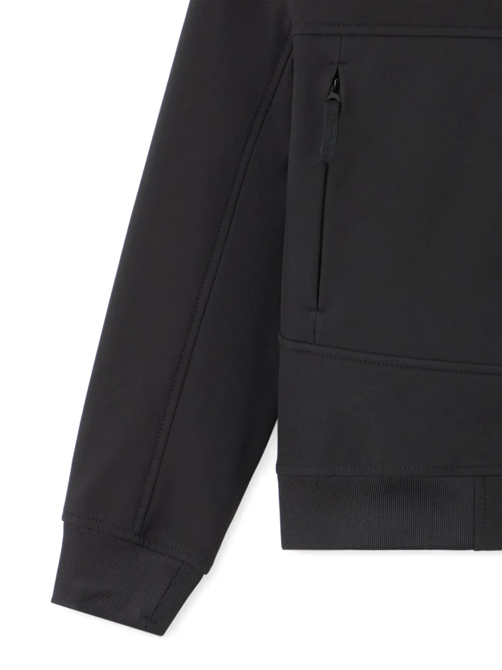 Stone Island Junior Jack met capuchon en rits Zwart