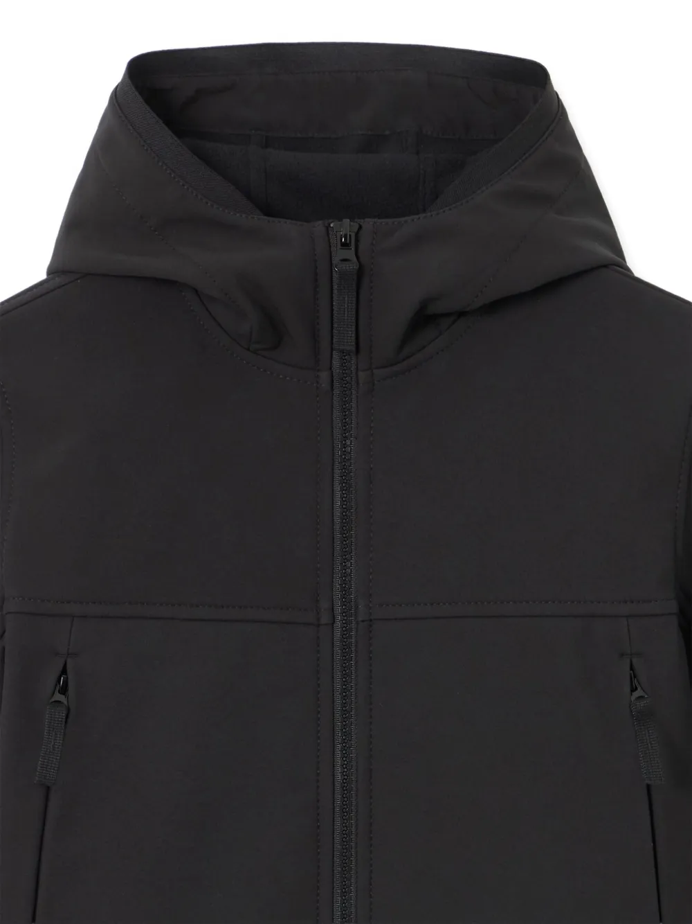 Stone Island Junior Jack met capuchon en rits Zwart