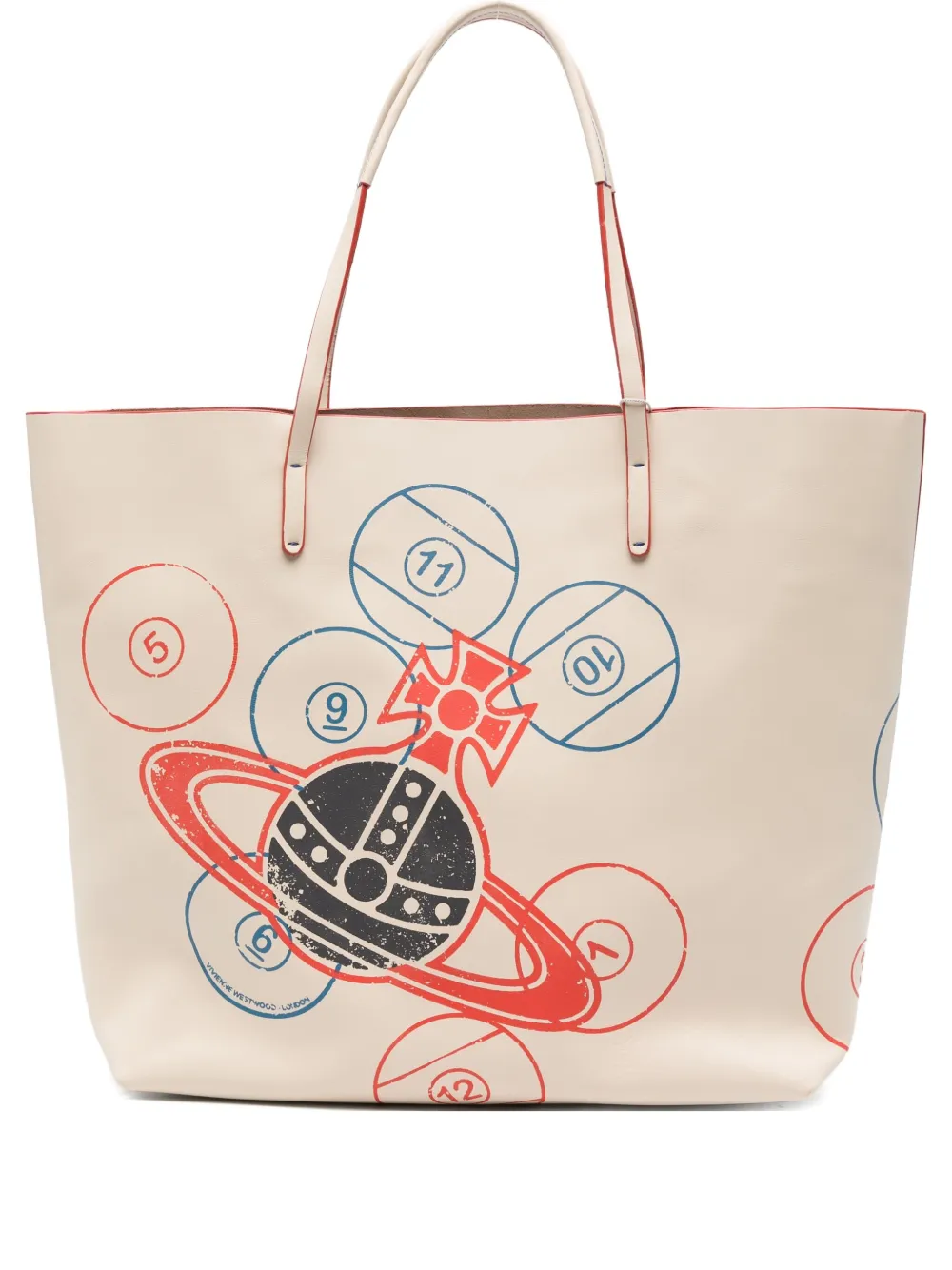 Vivienne Westwood Large Studio Orb-motif Tote Bag In Neutral