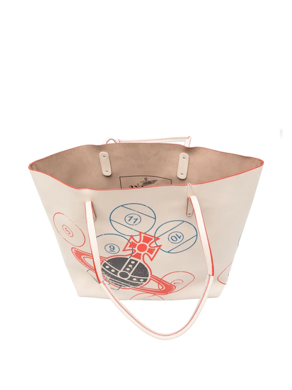 Vivienne Westwood Large Studio Orb-motif Tote Bag In Neutral