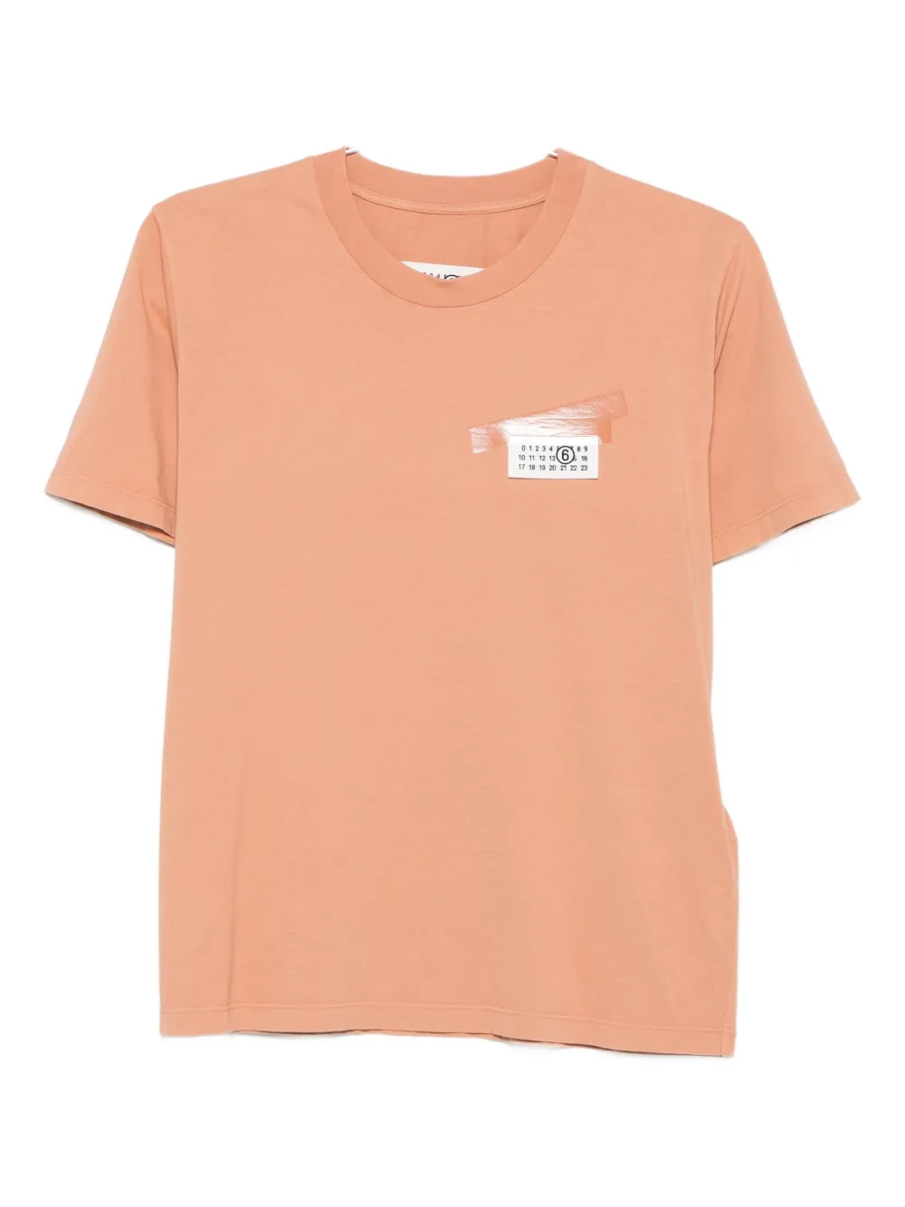 MM6 Maison Margiela tape-detail T-shirt - Arancione