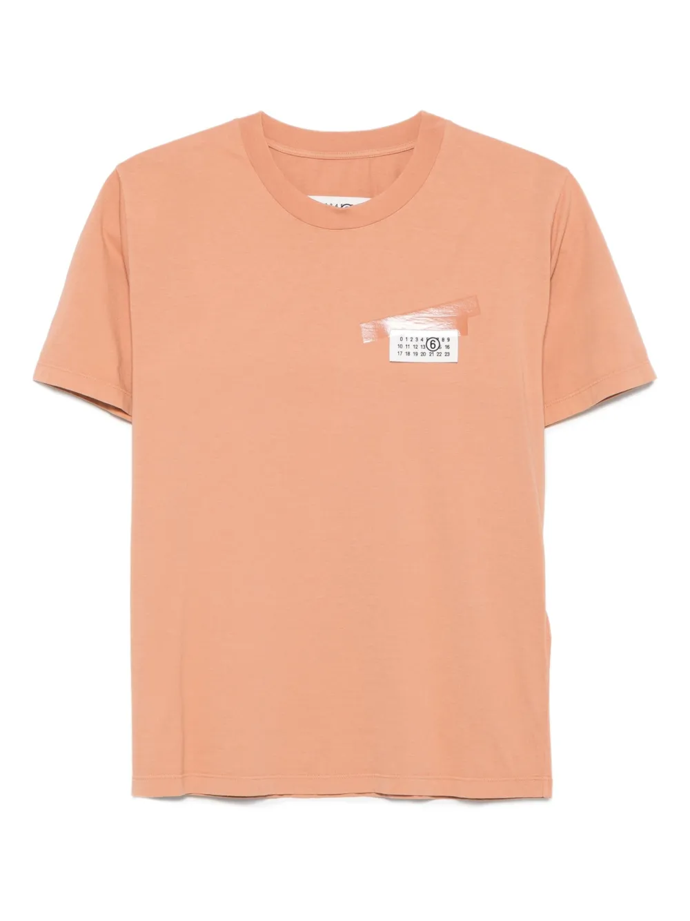 MM6 Maison Margiela tape-detail T-shirt | Orange | Image 1