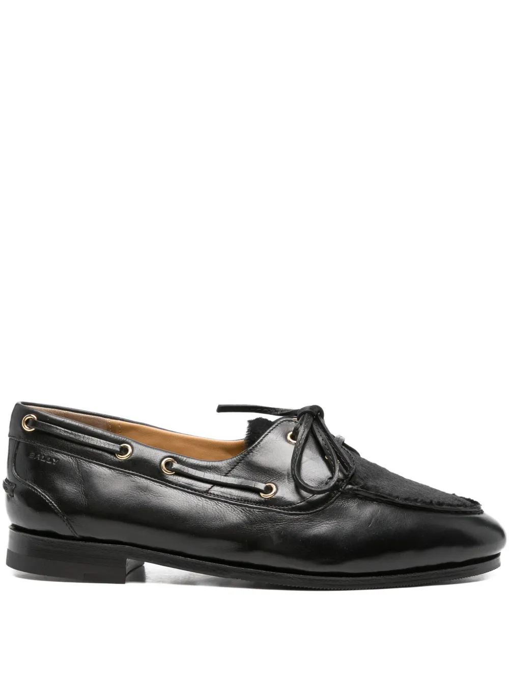 Bally leather lace-up loafers Black