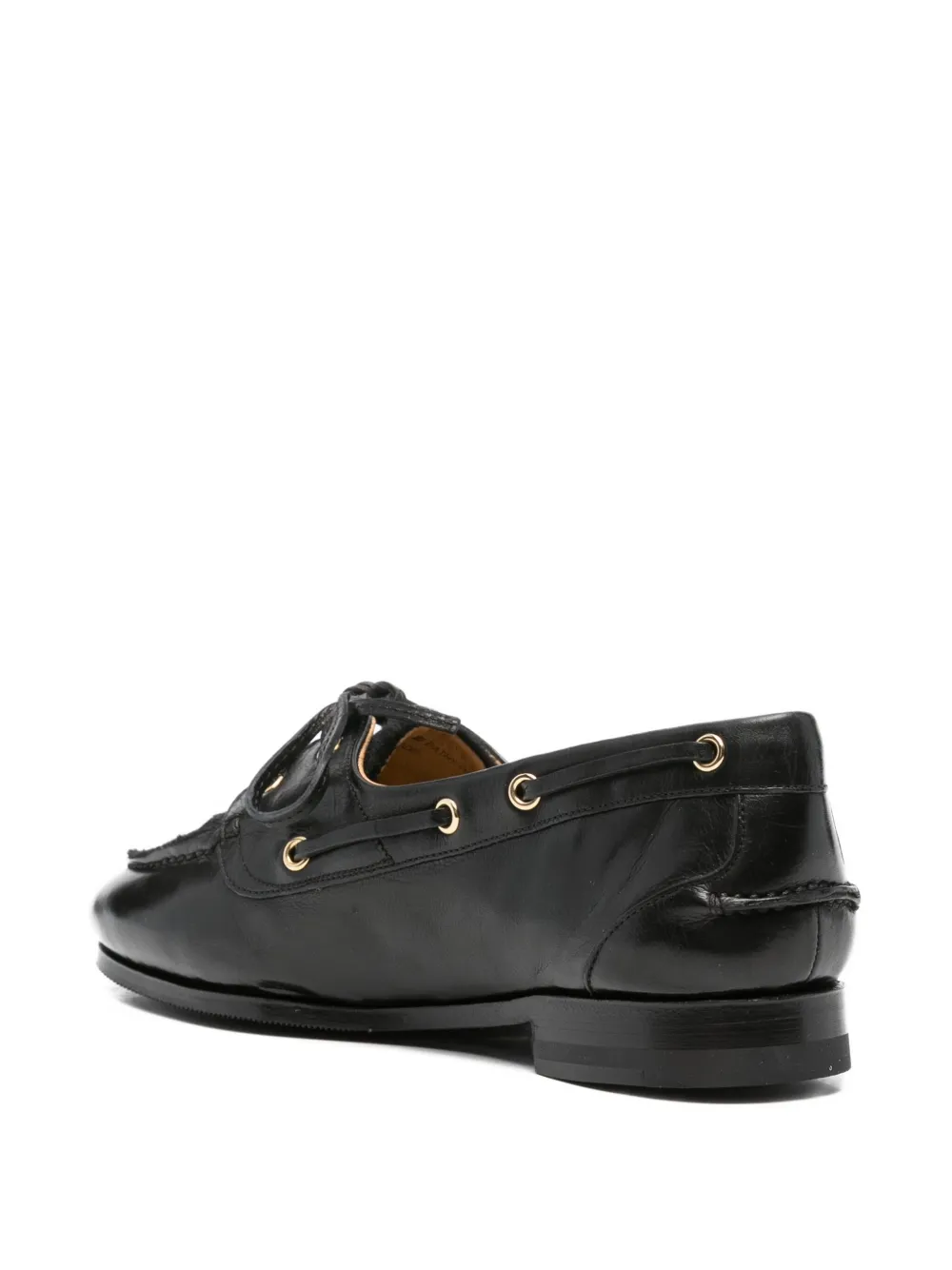Bally leather lace-up loafers Black