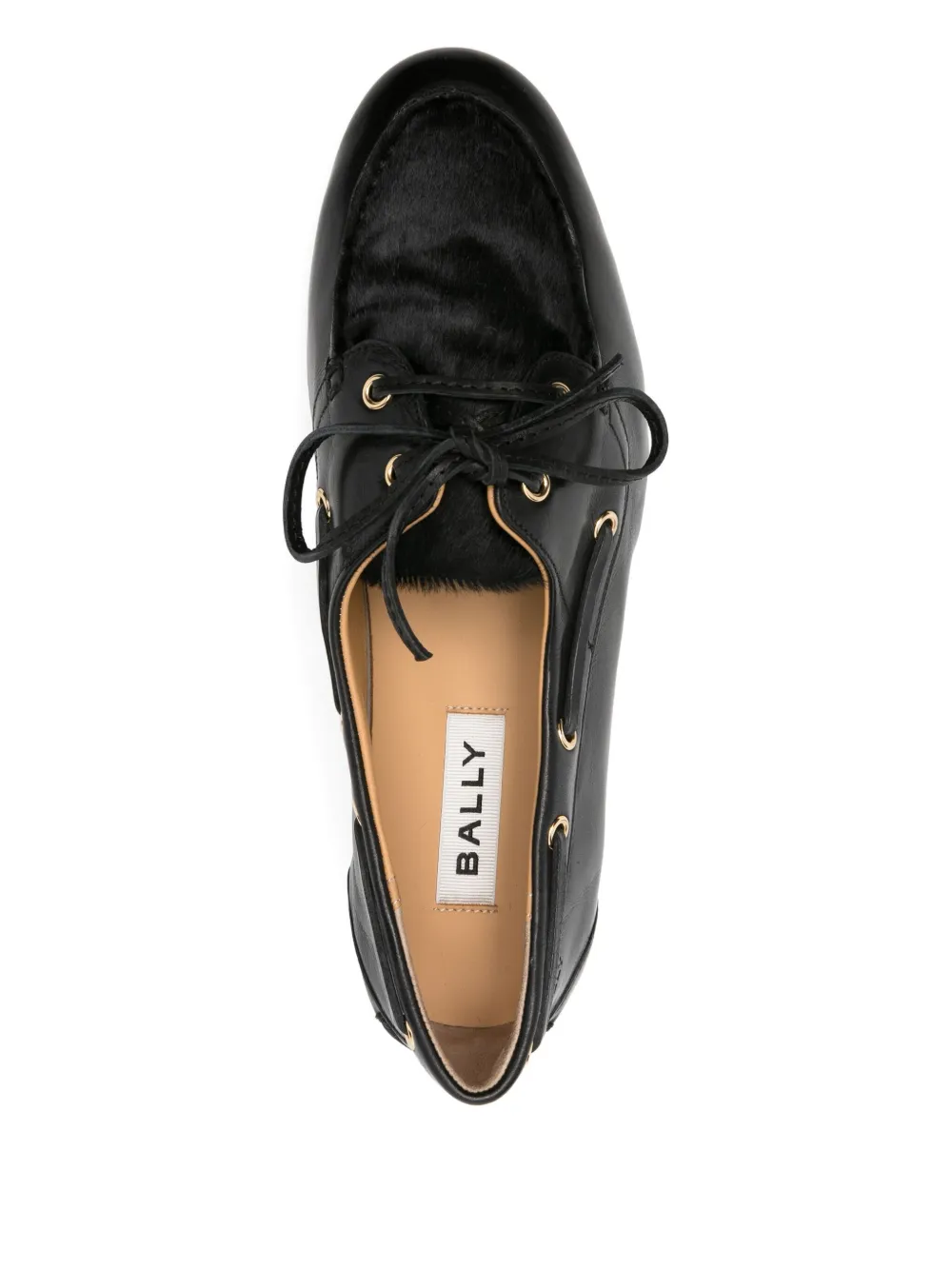 Bally leather lace-up loafers Black