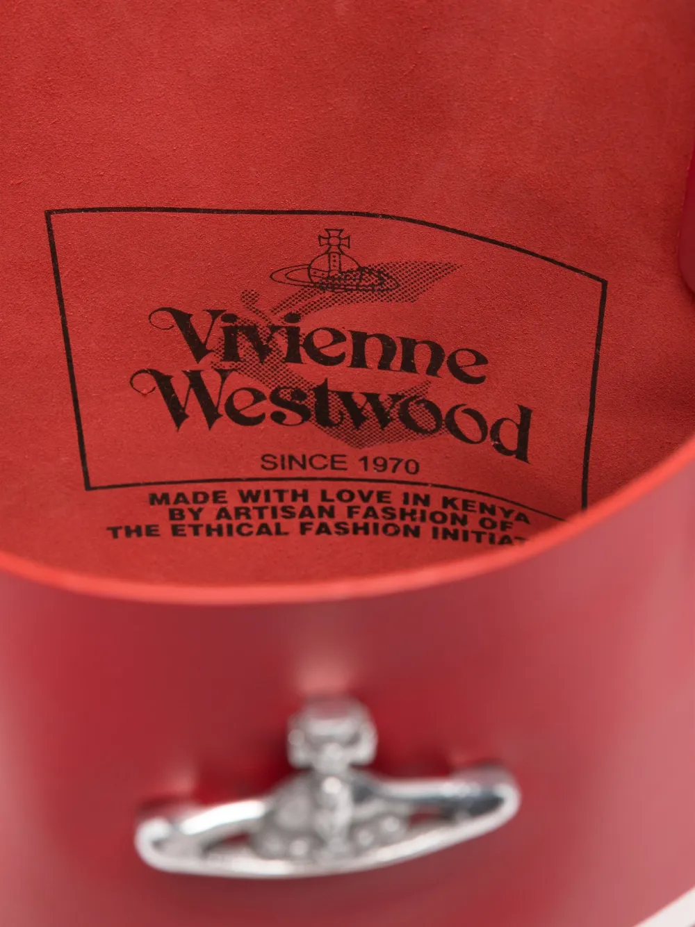 Vivienne Westwood Bingo-print Orb-embellishment Tote Bag In Red