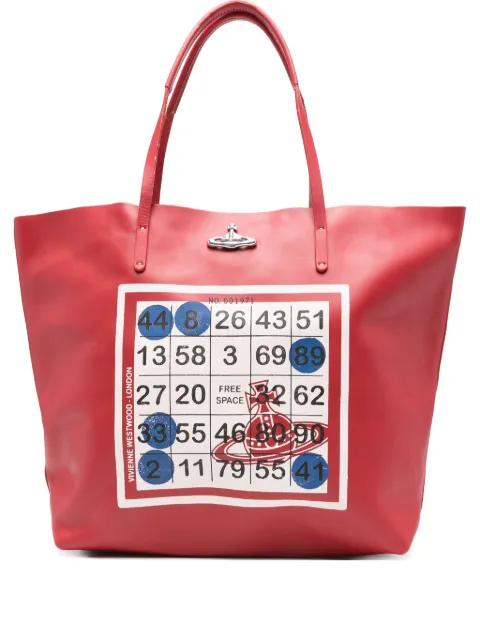 Vivienne Westwood bingo-print Orb-embellishment tote bag