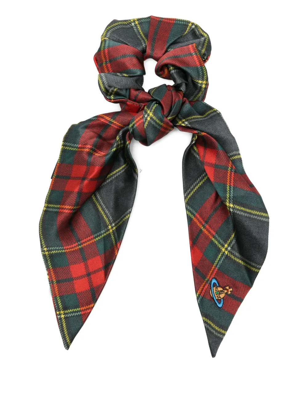 Vivienne Westwood Large Scrunchie Rtw Tartan Printed Scarlet-tartan Os-u Women In Red