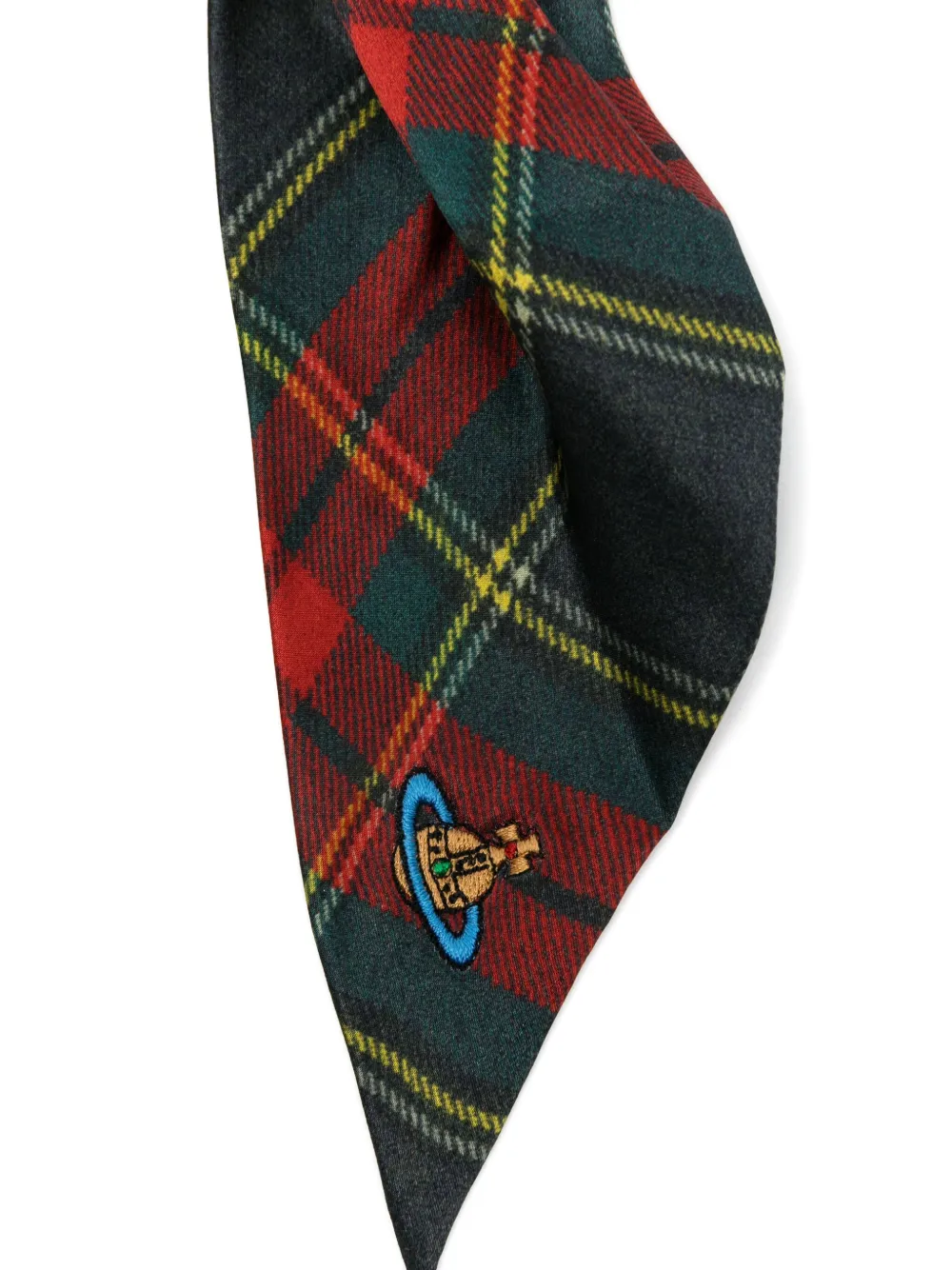 Vivienne Westwood Large Scrunchie Rtw Tartan Printed Scarlet-tartan Os-u Women In Red