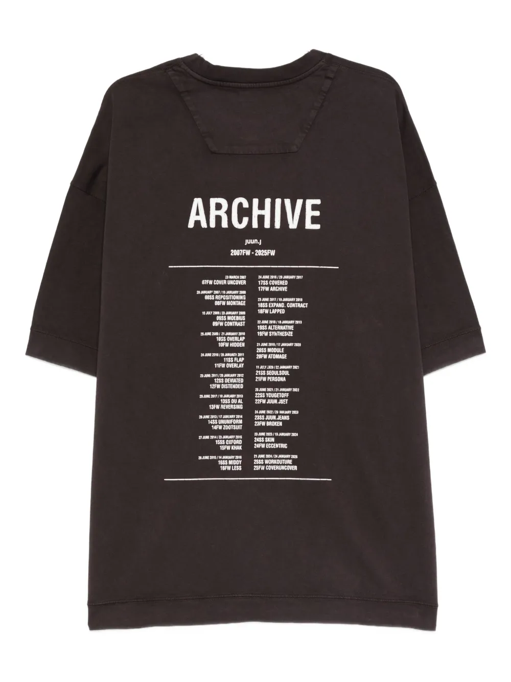 Juun.J logo-embroidered T-shirt - Paars