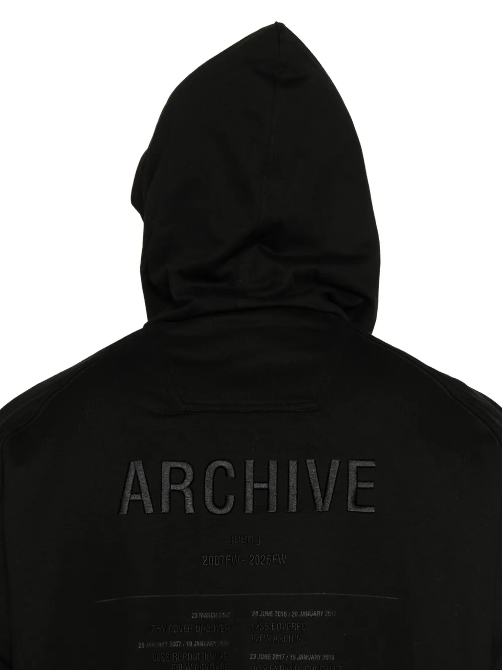 Juun.J Katoenen hoodie Zwart