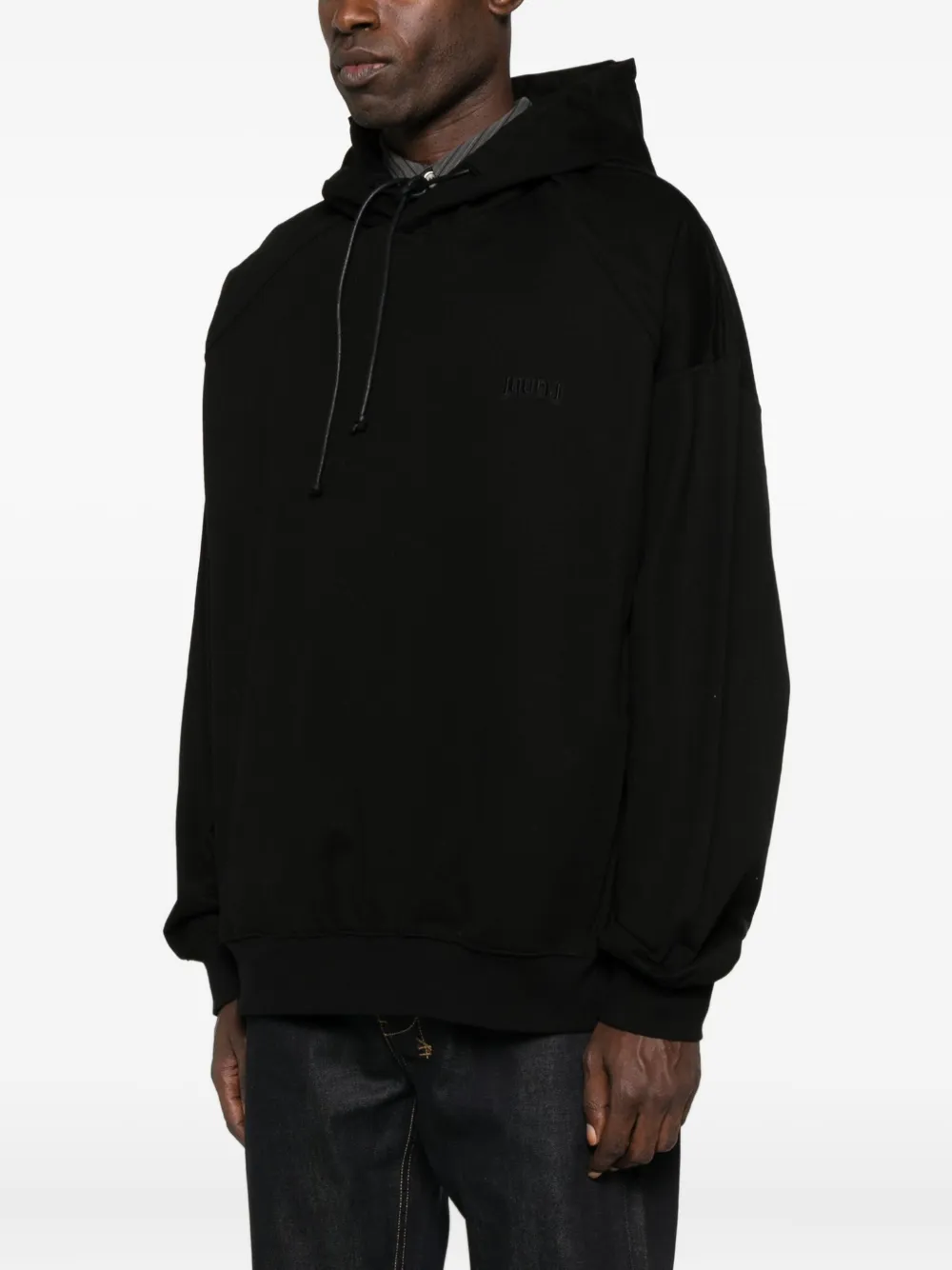 Juun.J Katoenen hoodie Zwart