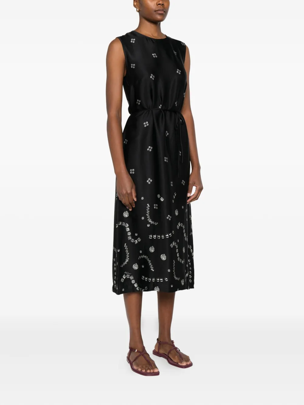 Ottod'Ame Jurk met print Zwart