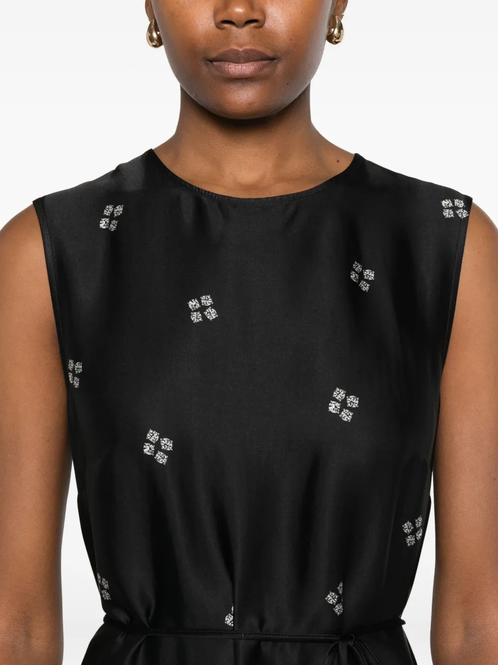 Ottod'Ame Jurk met print Zwart