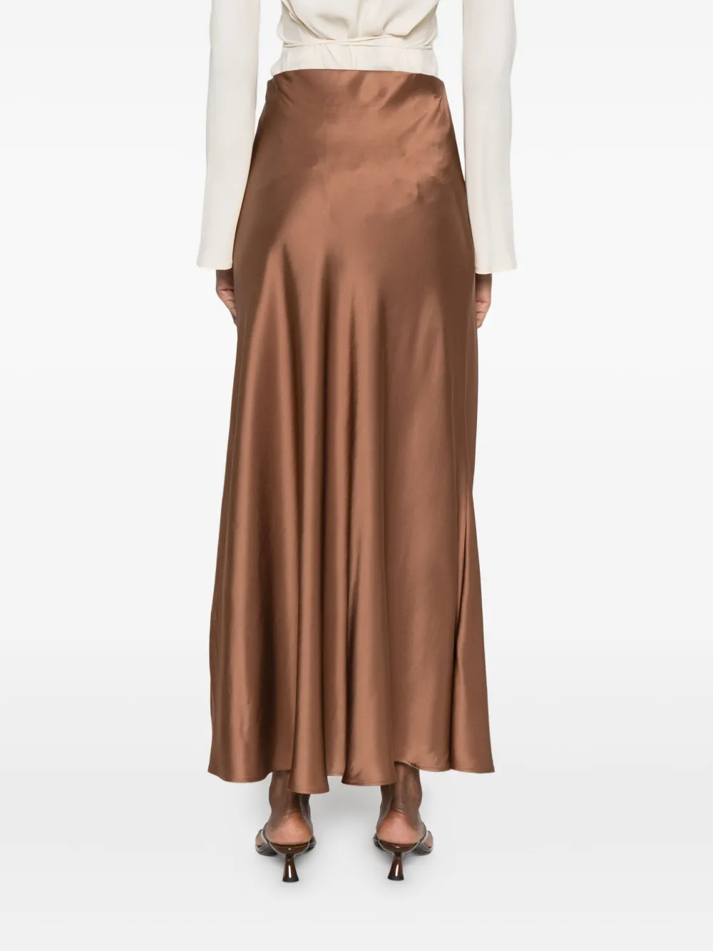 Satin Bias-Cut Skirt