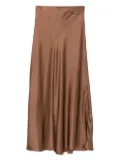 Ottod'Ame satin bias-cut skirt - Brown