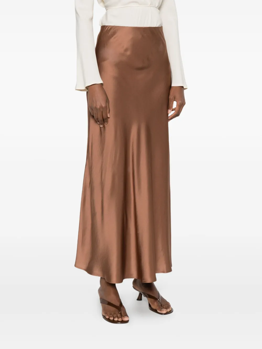 Satin Bias-Cut Skirt