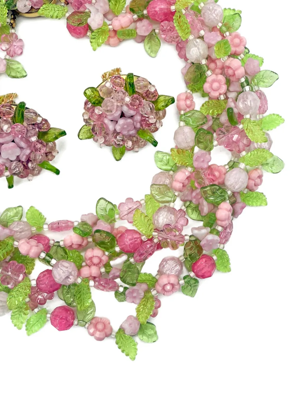 Christian Dior Pre-Owned 1967 floral necklace and earrings set | Image 2