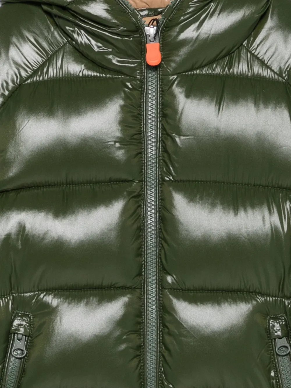 Save The Duck Logo-patch Padded Jacket In Green