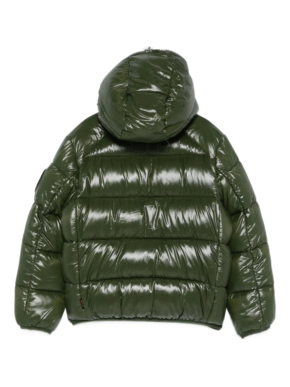 Save The Duck Logo-patch Padded Jacket In Green