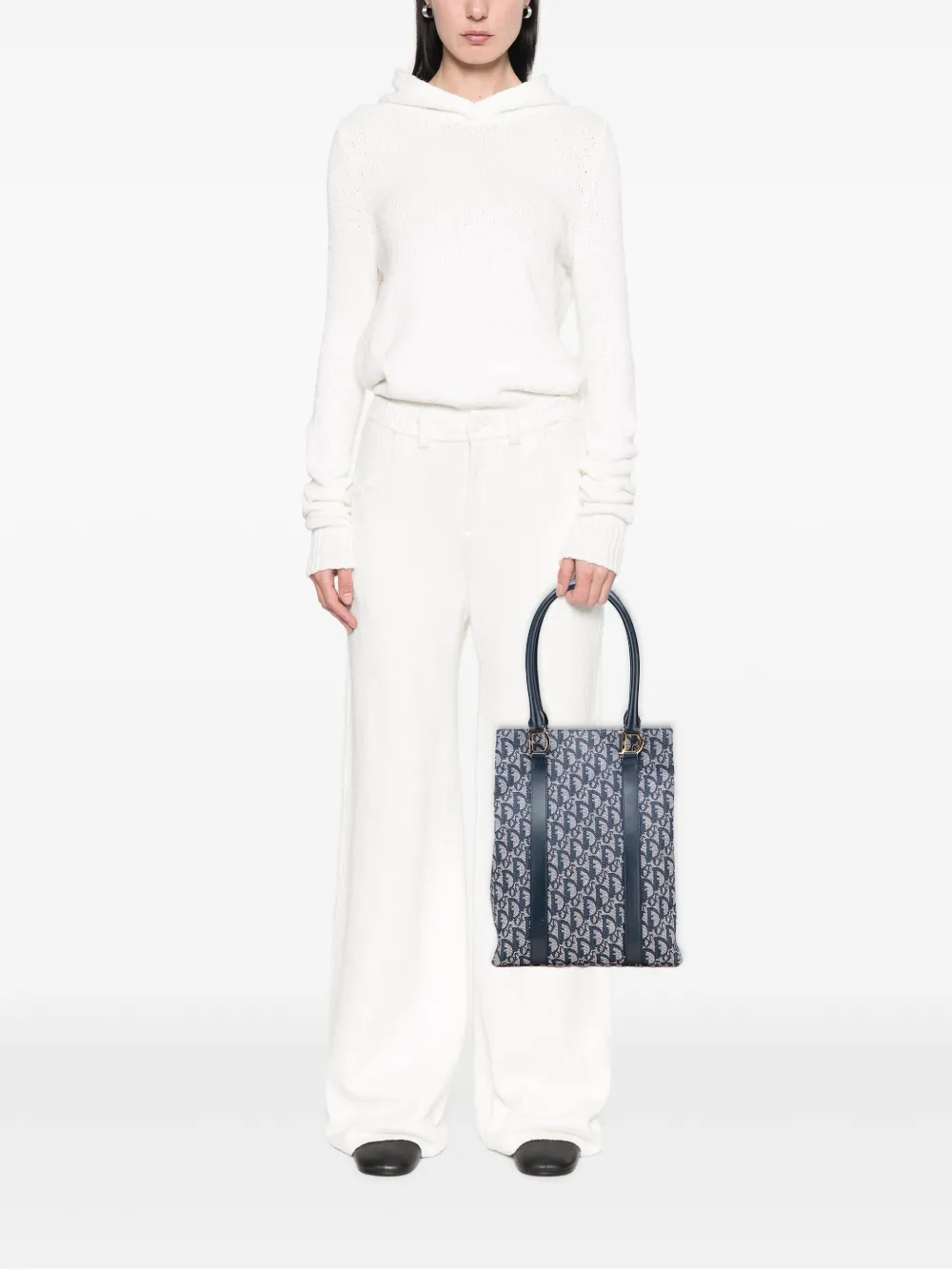 Pre-owned Dior 2004 Issimo Trotter Canvas Tote Bag In Blue