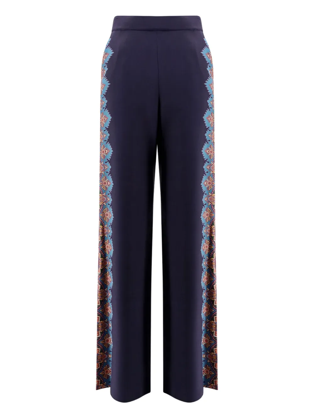 ETRO Broek met paisley-print en zijvlak Blauw