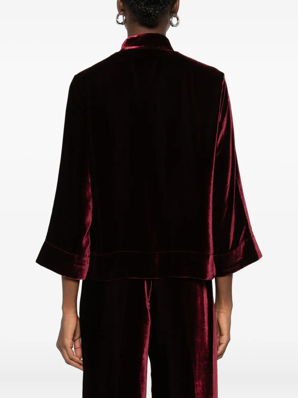 Why Ci Velvet Pocket Jacket In Red