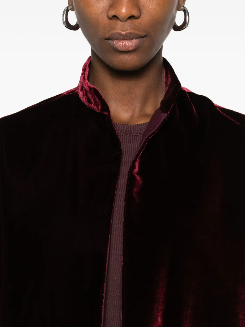 Why Ci Velvet Pocket Jacket In Red