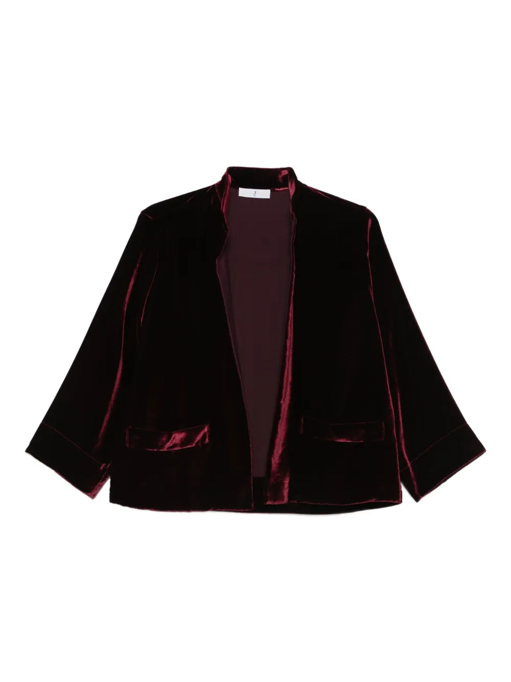 Why Ci Velvet Pocket Jacket In Red