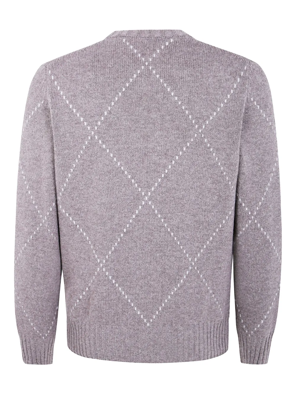 Gran Sasso diamond-pattern wool sweater - Grijs