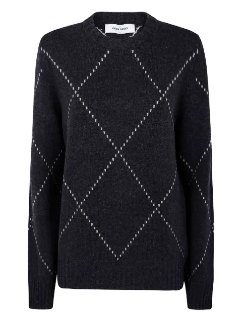 Gran Sasso diamond-pattern wool sweater 