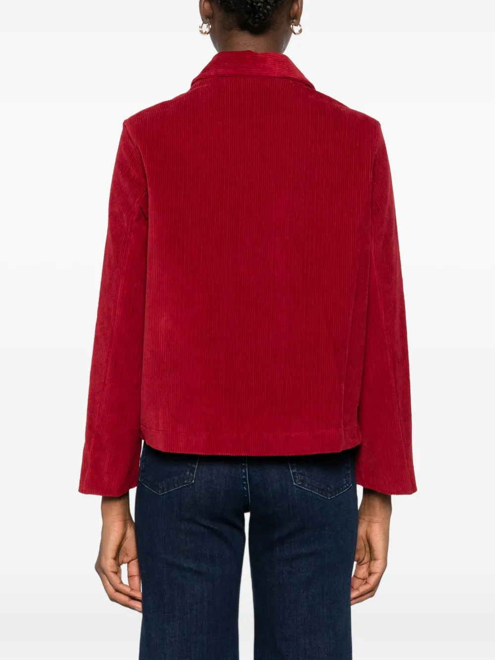 Why Ci Corduroy Double-breasted Jacket In Red