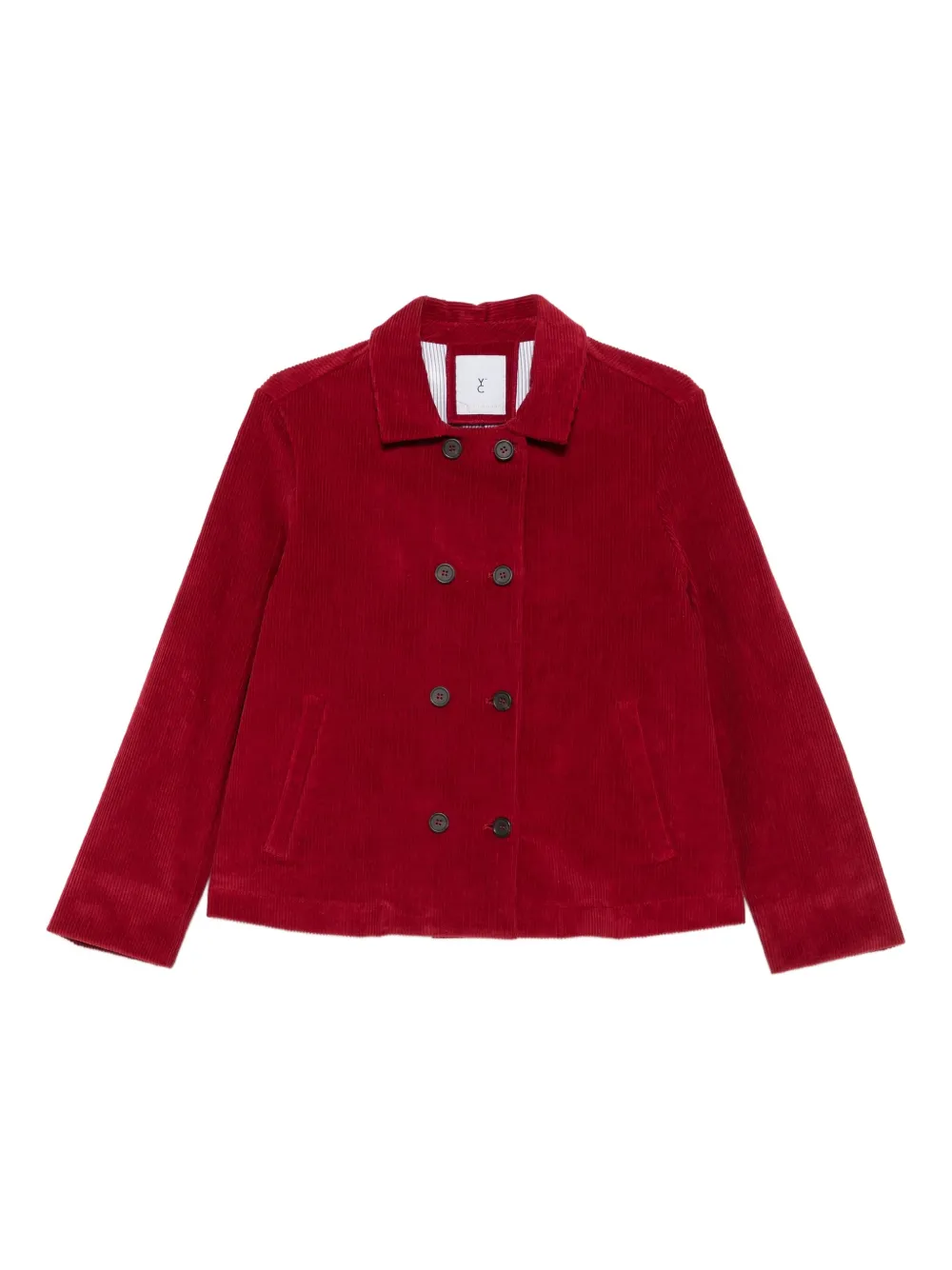 Why Ci Corduroy Double-breasted Jacket In Red