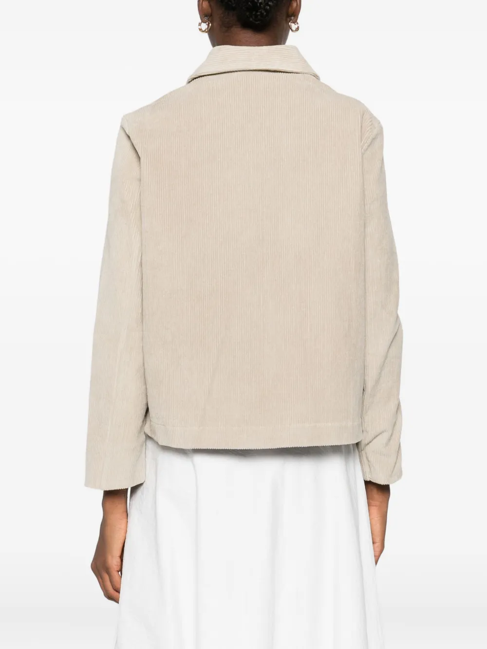 Why Ci Corduroy Double-breasted Jacket In Neutral