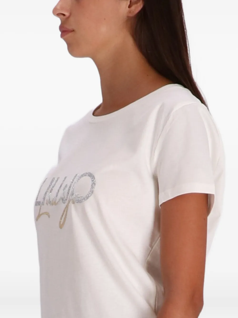LIU JO T-shirt met logo Beige
