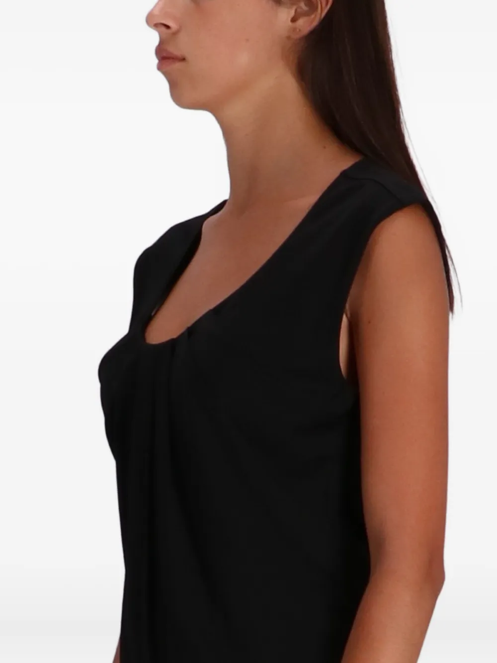 Armani Exchange Geplooide top met kapmouwen Zwart