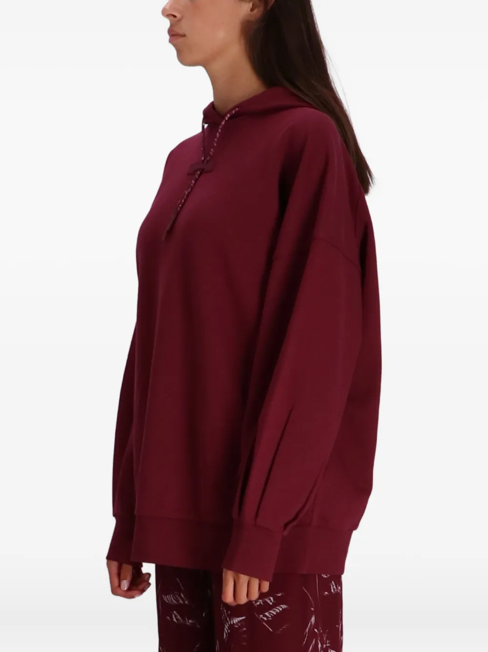 Armani Exchange Logo-detail Drawstring Hoodie In Red