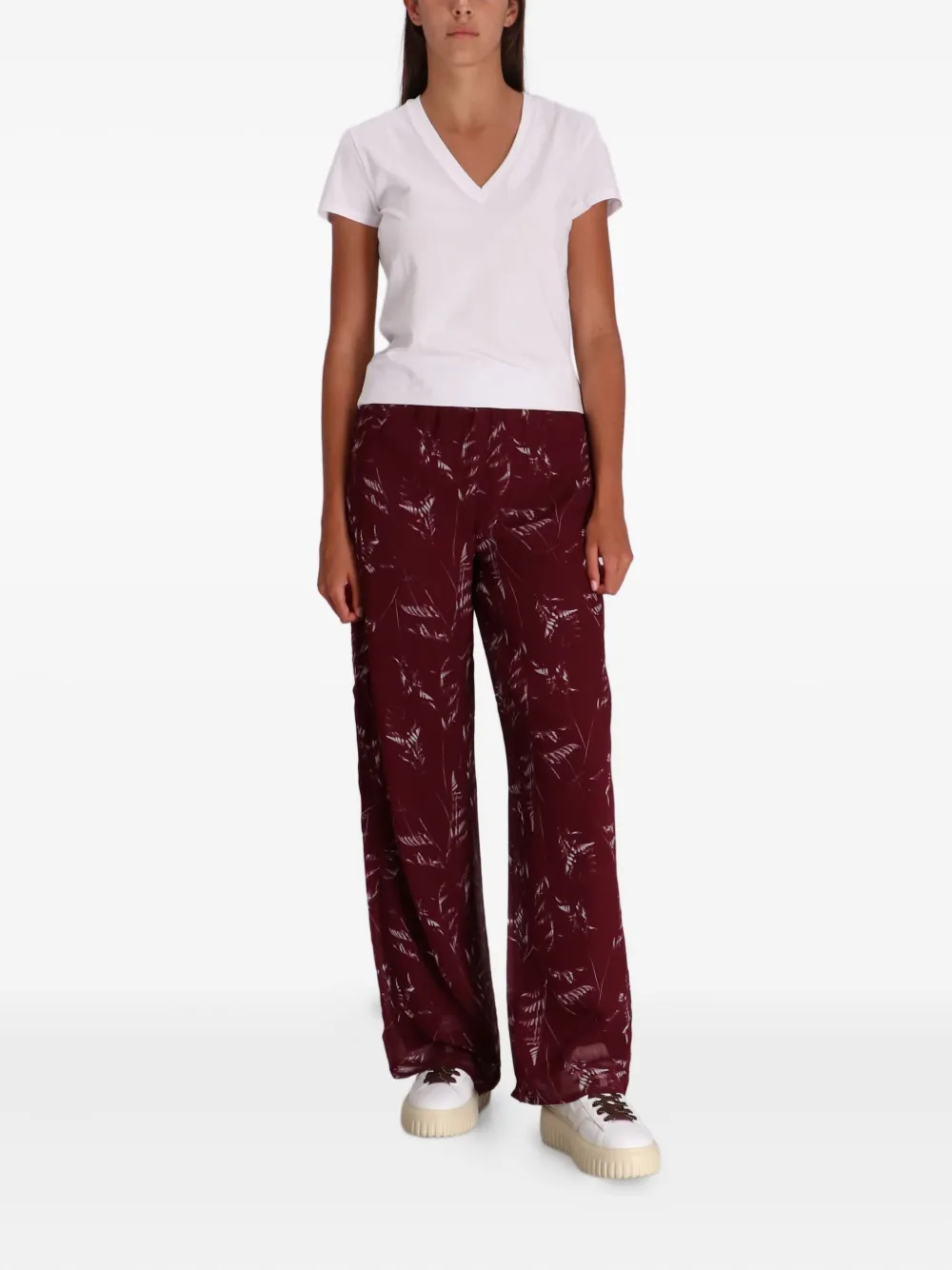 Armani Exchange Broek met print - Rood