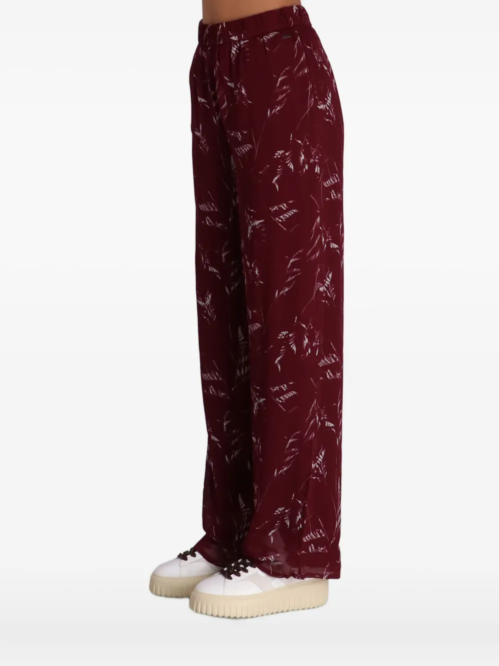 Armani Exchange Printed Trousers In Brown