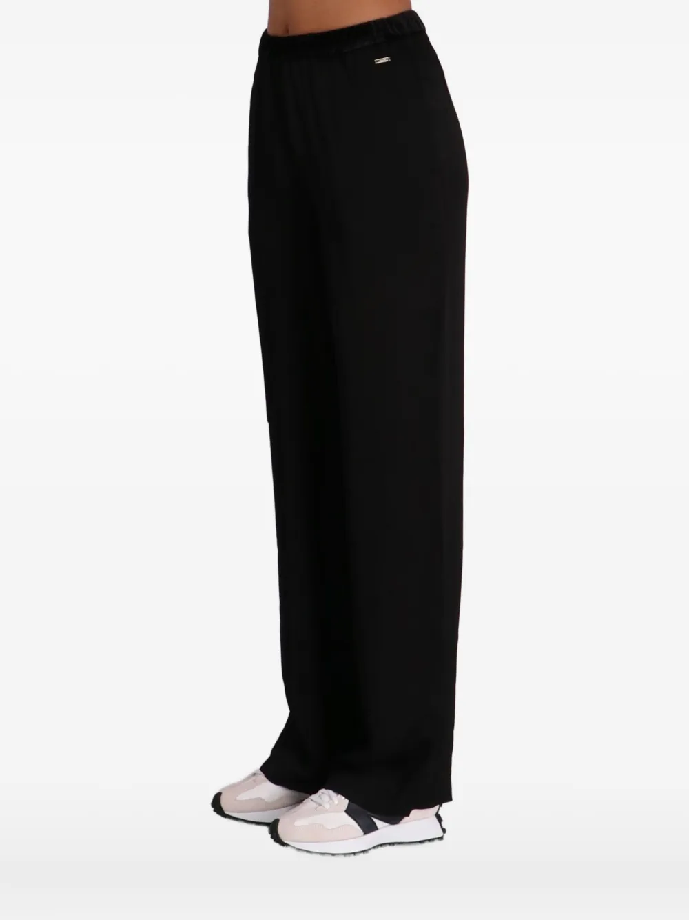 Armani Exchange Velvet-waistband Track Pants In Black