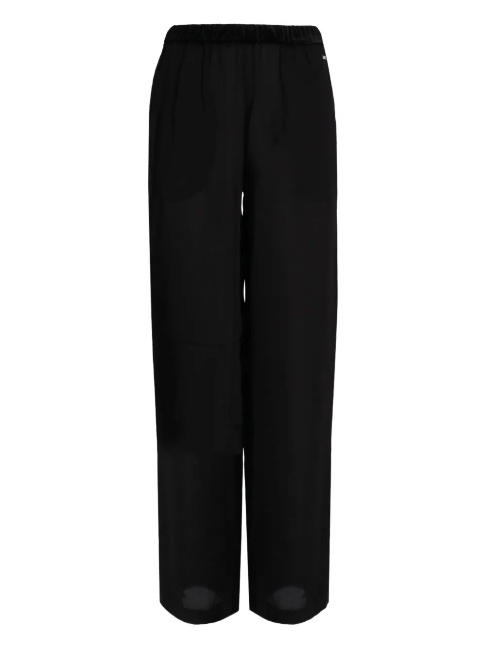 Armani Exchange Velvet-waistband Track Pants In Black