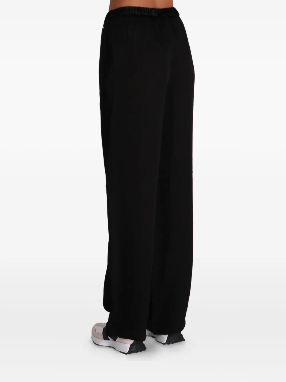 Armani Exchange Velvet-waistband Track Pants In Black