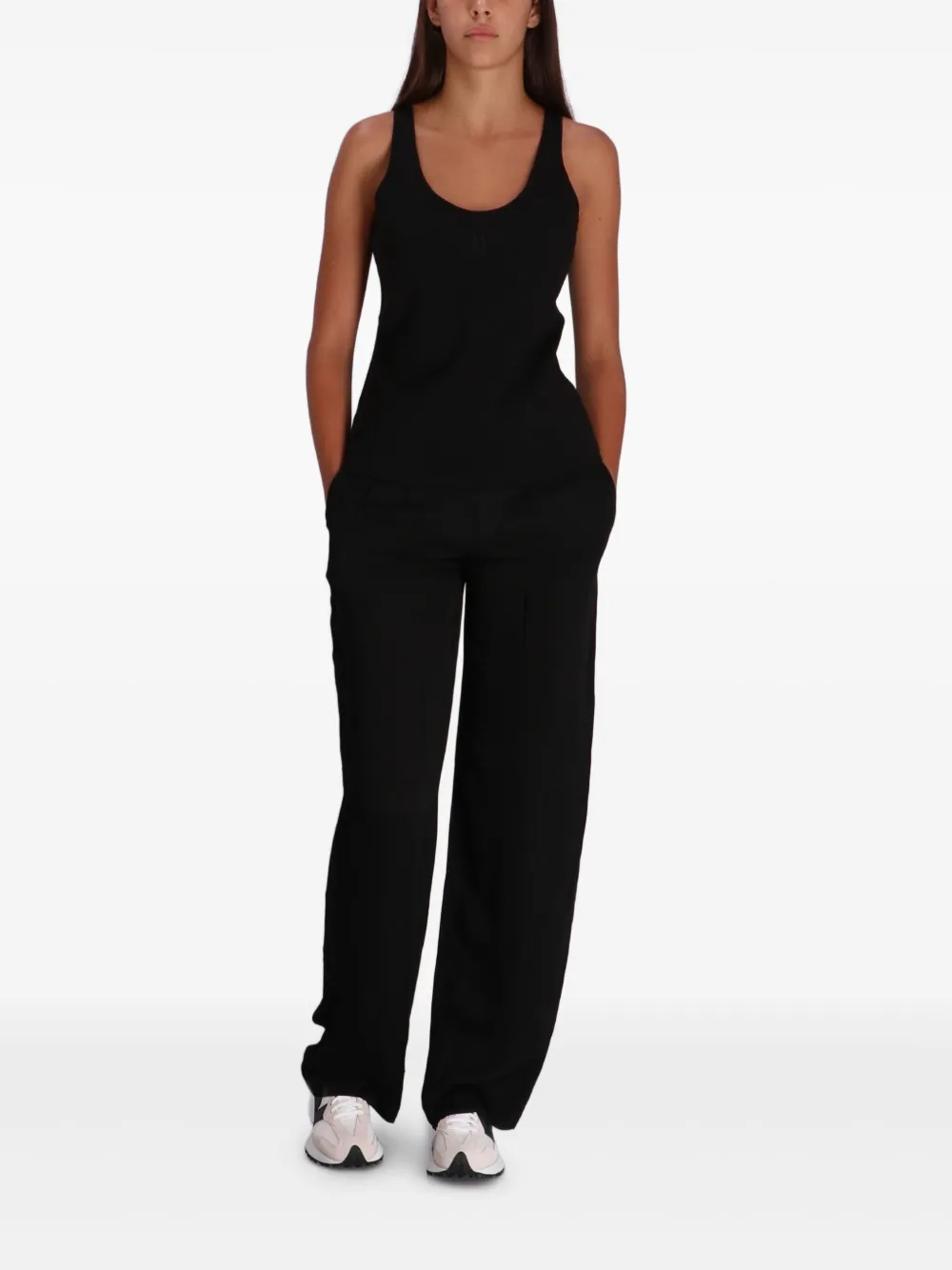 Armani Exchange Trainingsbroek met fluwelen tailleband - Zwart