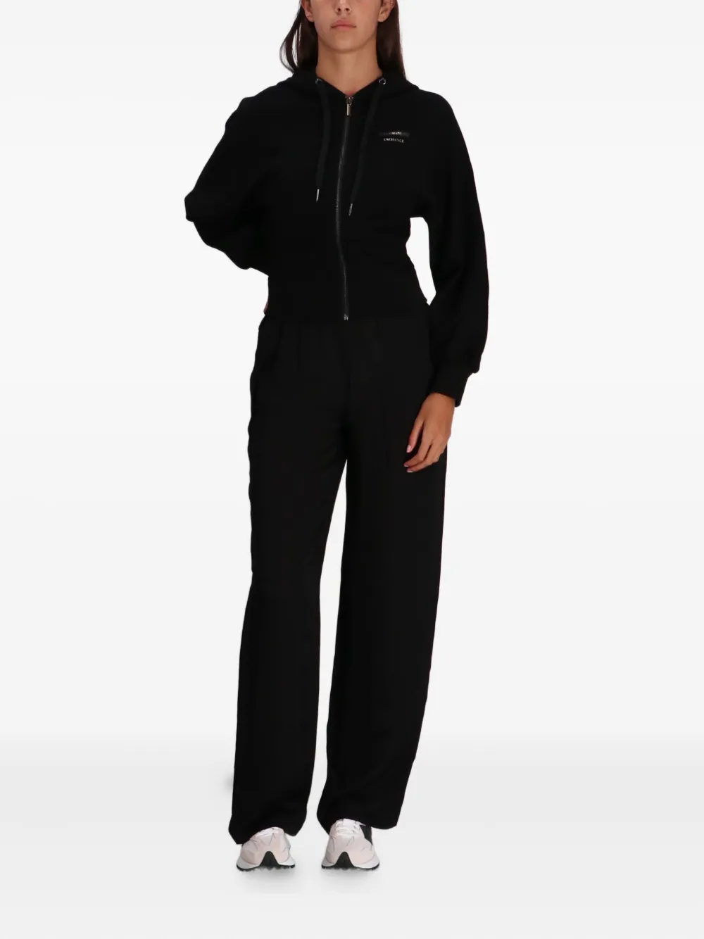 Armani Exchange Hoodie met rits - Zwart