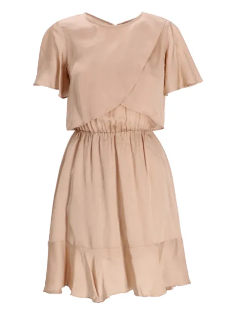 Armani Exchange ruffled-overlay dress