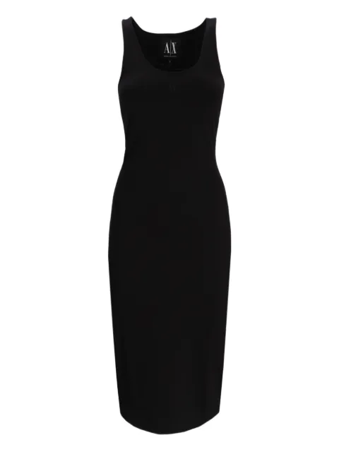 Armani Exchange ribbed midi dress