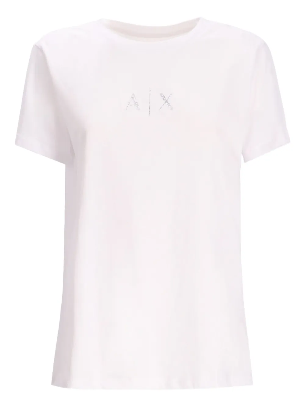 Armani Exchange logo-embroidered cotton T-shirt | White | Image 1