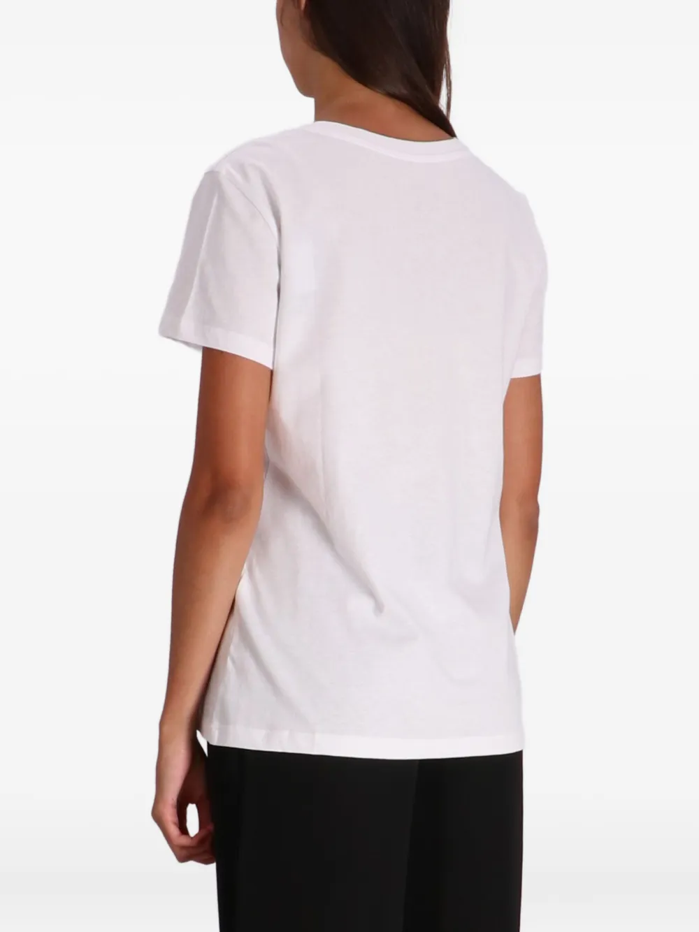 Armani Exchange Katoenen T-shirt met geborduurd logo Wit