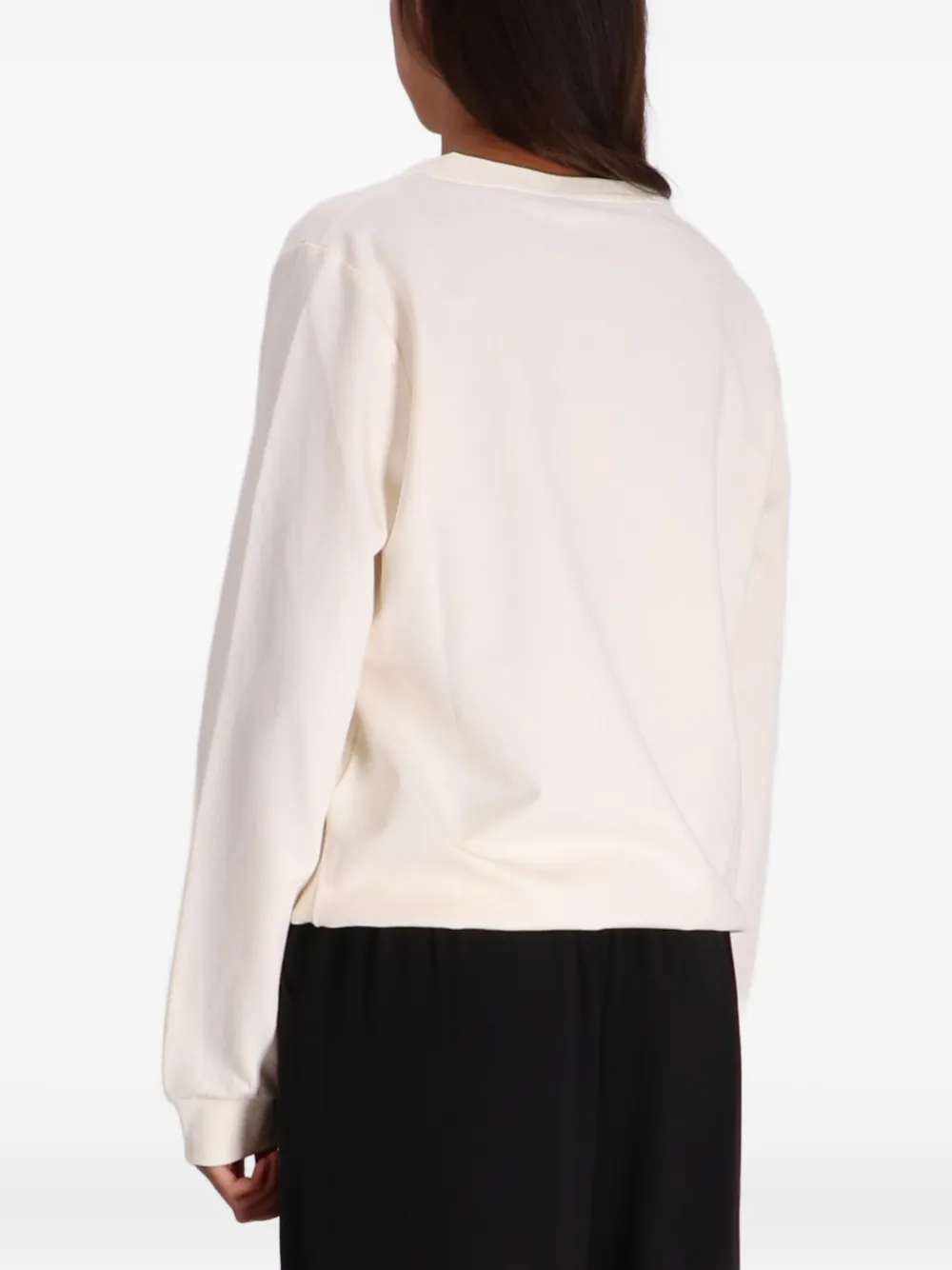 Liu •jo Rhinestone-embellished Sweatshirt In Neutral