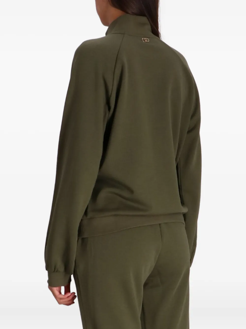 Liu •jo Embellished Zip-front Bomber Jacket In Green